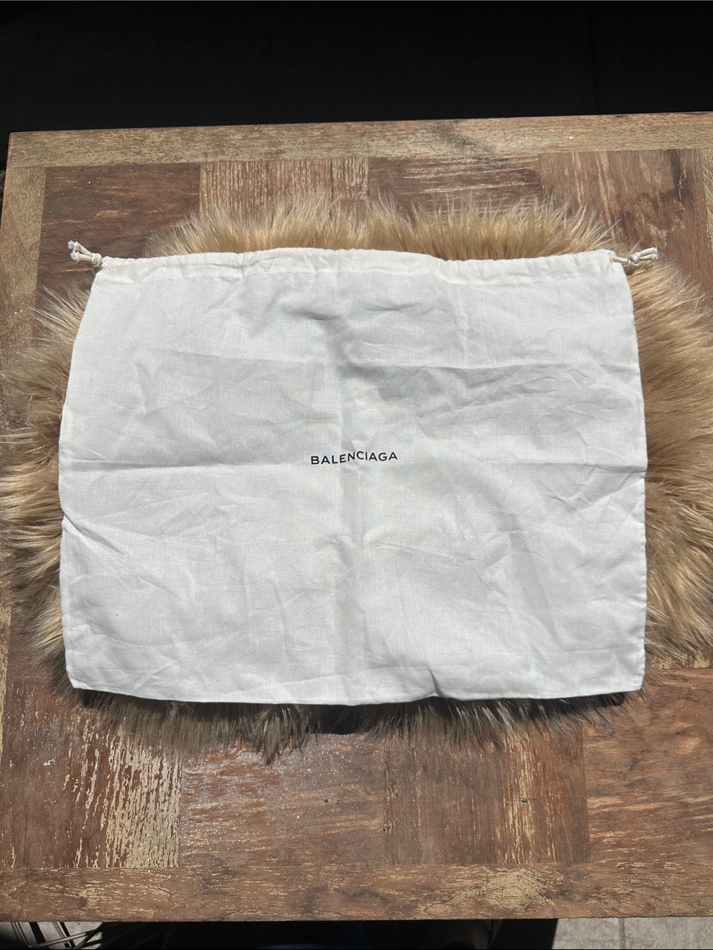 Balenciaga Off-White Drawstring Dust Bag